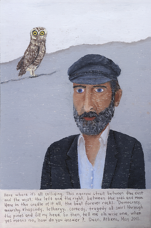 Dean Manning Athens Owl Painting